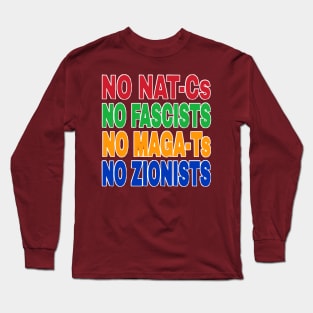 MAGA KLUX KLAN - NO NATC-s NO FASCISTS - NO MAGAT-s NO ZIONISTS - Double-sided Long Sleeve T-Shirt